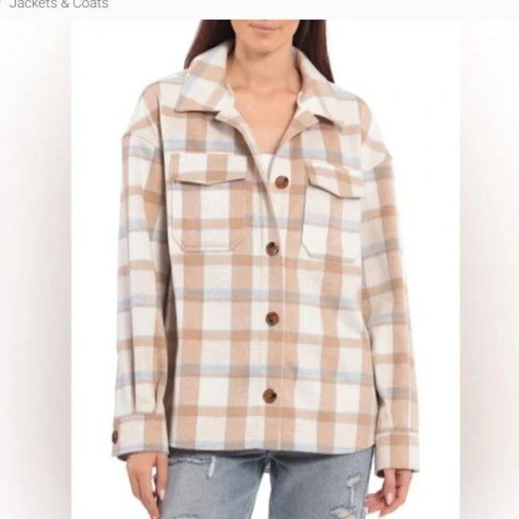 NWOT AVEC LES FILLES Plaid Shacket Size Small - Picture 1 of 8